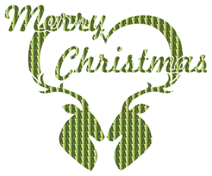 Vel Strijkletters Kerst Merry Christmas Deer Holografische Goud - afb. 2