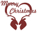 Vel Strijkletters Kerst Merry Christmas Deer Holografische Rood - afb. 2