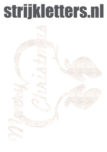 Vel Strijkletters Kerst Merry Christmas Deer Glitter White Glitter 444 - afb. 1