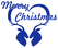 Vel Strijkletters Kerst Merry Christmas Deer Glitter Royal Blue - afb. 2