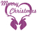 Vel Strijkletters Kerst Merry Christmas Deer Glitter Lavender - afb. 2