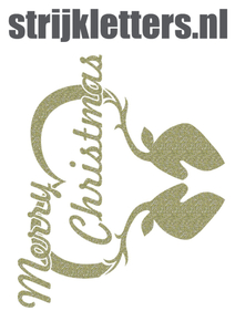 Vel Strijkletters Kerst Merry Christmas Deer Glitter Champagne Glitter 490 - afb. 1