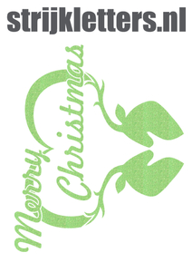 Vel Strijkletters Kerst Merry Christmas Deer Glitter Neon Green Glitter 447 - afb. 1