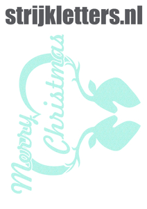 Vel Strijkletters Kerst Merry Christmas Deer Glitter Neon Bleu Glitter 480 - afb. 1