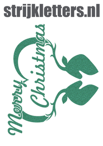 Vel Strijkletters Kerst Merry Christmas Deer Glitter Emerald Glitter 427 - afb. 1
