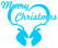 Vel Strijkletters Kerst Merry Christmas Deer Glow in the Dark Blauw - afb. 2