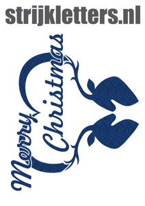 Vel Strijkletters Kerst Merry Christmas Deer Glitter Navy Blue Glitter 423 - afb. 1