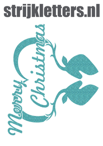 Vel Strijkletters Kerst Merry Christmas Deer Glitter Sky Bleu Glitter 445 - afb. 1