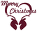 Vel Strijkletters Kerst Merry Christmas Deer Glitter Burgundy  Glitter 422 - afb. 2