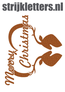 Vel Strijkletters Kerst Merry Christmas Deer Glitter Copper 426 - afb. 1