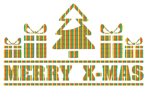Vel Strijkletters Kerst Merry X-Mas Rainbow Regenboog Folie - afb. 2