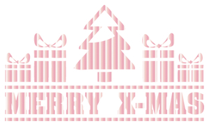 Vel Strijkletters Kerst Merry X-Mas Mirror Roze - afb. 2