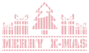 Vel Strijkletters Kerst Merry X-Mas Mirror Roze - afb. 2
