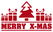 Vel Strijkletters Kerst Merry X-Mas Design Carbon Rood - afb. 2