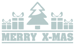 Vel Strijkletters Kerst Merry X-Mas Design Carbon Zilver - afb. 2