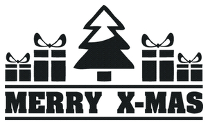 Vel Strijkletters Kerst Merry X-Mas Design Carbon Zwart - afb. 2