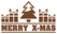 Vel Strijkletters Kerst Merry X-Mas Design Leer Bruin - afb. 2