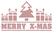 Vel Strijkletters Kerst Merry X-Mas Design Leger Roze - afb. 2