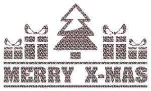 Vel Strijkletters Kerst Merry X-Mas Design Luipaard - afb. 2