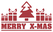 Vel Strijkletters Kerst Merry X-Mas Design Ruit Rood - afb. 2