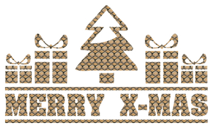 Vel Strijkletters Kerst Merry X-Mas Design Slang - afb. 2