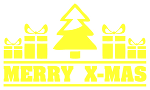 Vel Strijkletters Kerst Merry X-Mas Flex Neon Geel - afb. 2