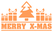 Vel Strijkletters Kerst Merry X-Mas Flex Pastel Oranje - afb. 2