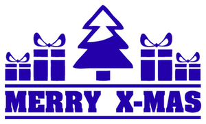 Vel Strijkletters Kerst Merry X-Mas Flex Royal Blauw - afb. 2