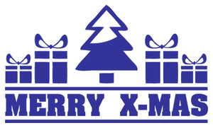 Vel Strijkletters Kerst Merry X-Mas Flock Azure Blauw - afb. 2