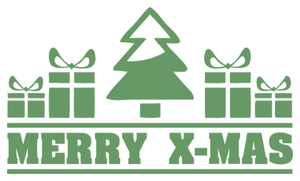 Vel Strijkletters Kerst Merry X-Mas Flock Groen - afb. 2