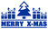 Vel Strijkletters Kerst Merry X-Mas Flock Kobalt Blauw - afb. 2