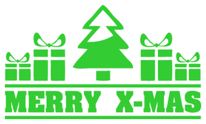 Vel Strijkletters Kerst Merry X-Mas Flock Licht Groen - afb. 2