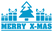 Vel Strijkletters Kerst Merry X-Mas Flock Licht Blauw - afb. 2