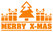 Vel Strijkletters Kerst Merry X-Mas Flock Neon Oranje - afb. 2