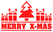 Vel Strijkletters Kerst Merry X-Mas Flock Neon Rood - afb. 2
