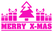 Vel Strijkletters Kerst Merry X-Mas Flock Neon Roze - afb. 2