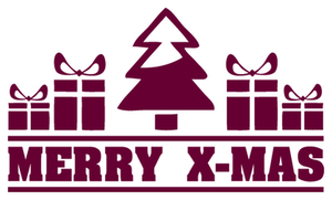 Vel Strijkletters Kerst Merry X-Mas Flex Burgundy - afb. 2