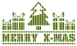 Vel Strijkletters Kerst Merry X-Mas Holografische Goud - afb. 2