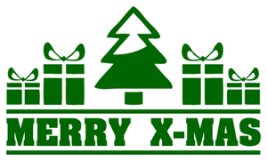Vel Strijkletters Kerst Merry X-Mas Reflecterend Donker Groen - afb. 2