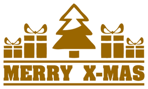 Vel Strijkletters Kerst Merry X-Mas Flex Antique Goud - afb. 2