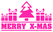 Vel Strijkletters Kerst Merry X-Mas Glow in the Dark Roze - afb. 2