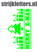 Vel Strijkletters Kerst Merry X-Mas Glow in the Dark Groen - afb. 1