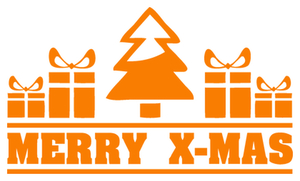 Vel Strijkletters Kerst Merry X-Mas Glow in the Dark Oranje - afb. 2