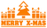 Vel Strijkletters Kerst Merry X-Mas Glow in the Dark Oranje - afb. 2