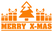 Vel Strijkletters Kerst Merry X-Mas Glow in the dark Glow in the Dark Oranje - afb. 2