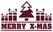 Vel Strijkletters Kerst Merry X-Mas Glitter Burgundy  Glitter 422 - afb. 2