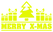 Vel Strijkletters Kerst Merry X-Mas Glow in the Darg Geel - afb. 2