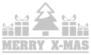 Vel Strijkletters Kerst Merry X-Mas Reflecterend Zilver - afb. 2