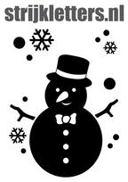 Vel Strijkletters Kerst Sneeuwpop Flex Neon Oranje