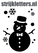 Vel Strijkletters Kerst Sneeuwpop Flock Teal - afb. 1